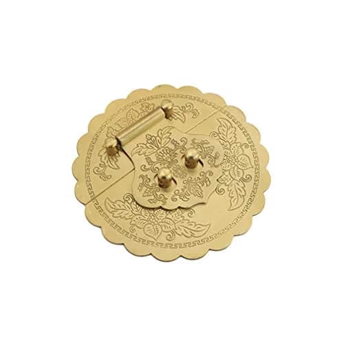 Tiazza Antique Brass Hasp Buckle Lock Latch 9cm (3.54") | Embossing Gold Hardware thumbnail 1