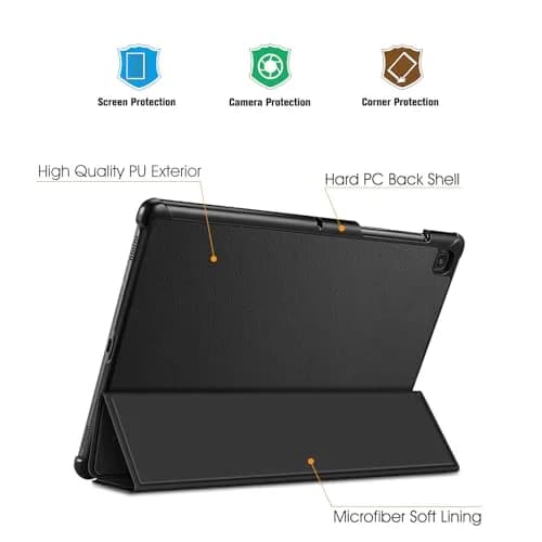 FINTIE Slim Case for Samsung Galaxy Tab S5e 10.5 Inch 2019, Black | Ultra-Thin Flip Cover with Auto Sleep/Wake thumbnail 3