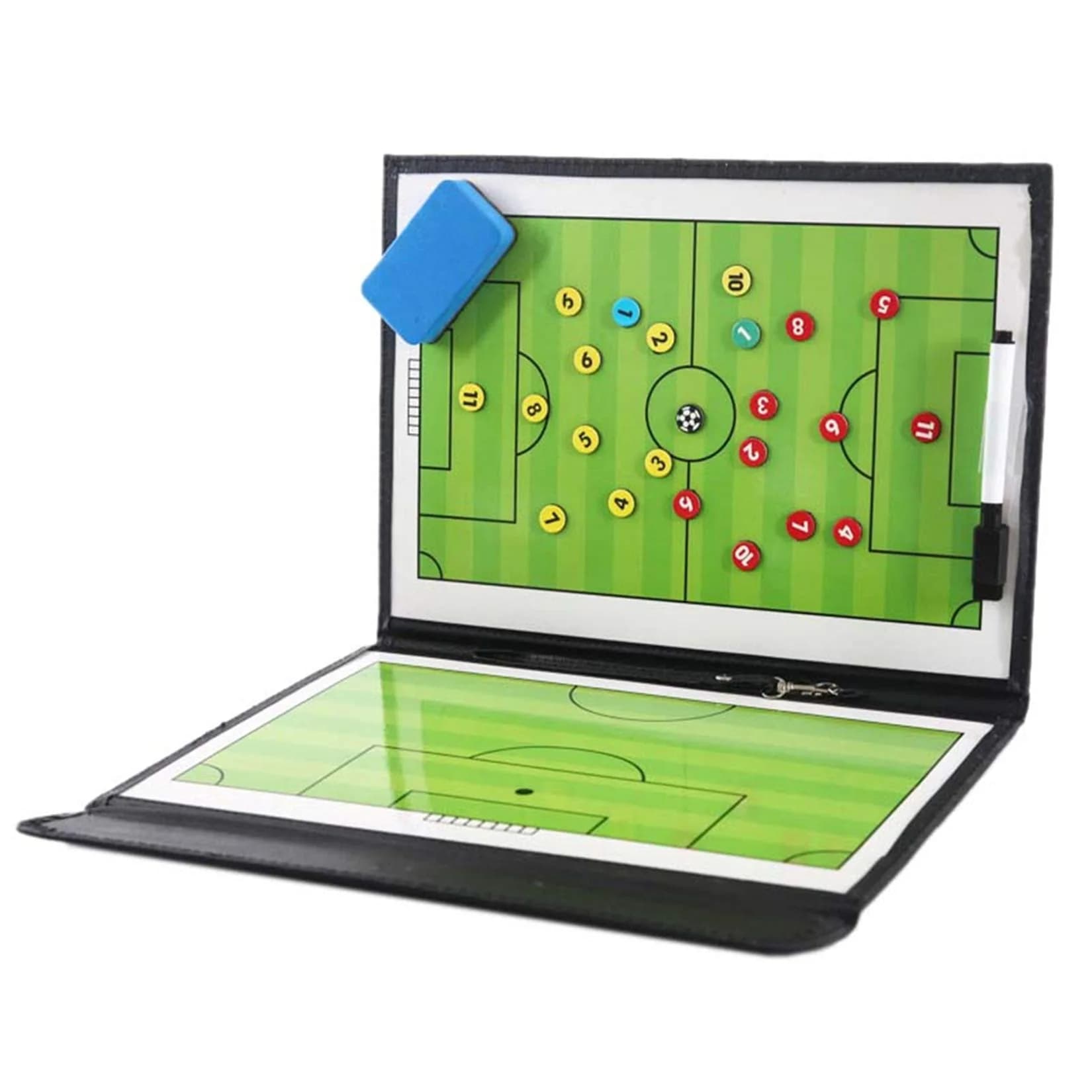 Pure Vie Portable Magnetic Soccer Coaching Board 53x31cm (20.86''x12.20'') | Tactics Clipboard for Strategy & Training
