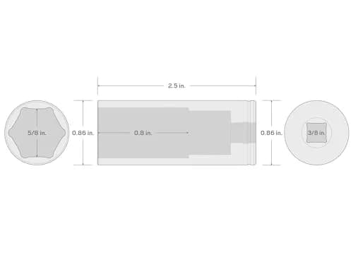 TEKTON 3/8 Inch Drive x 5/8 Inch 6-Point Socket | Chrome Plated Steel, Deep, Durable thumbnail 6