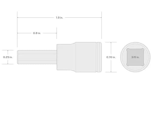 TEKTON 3/8 Inch Drive x 5 mm Hex Bit Socket | Precise, Durable & Corrosion-Resistant (70-120 chars) thumbnail 6