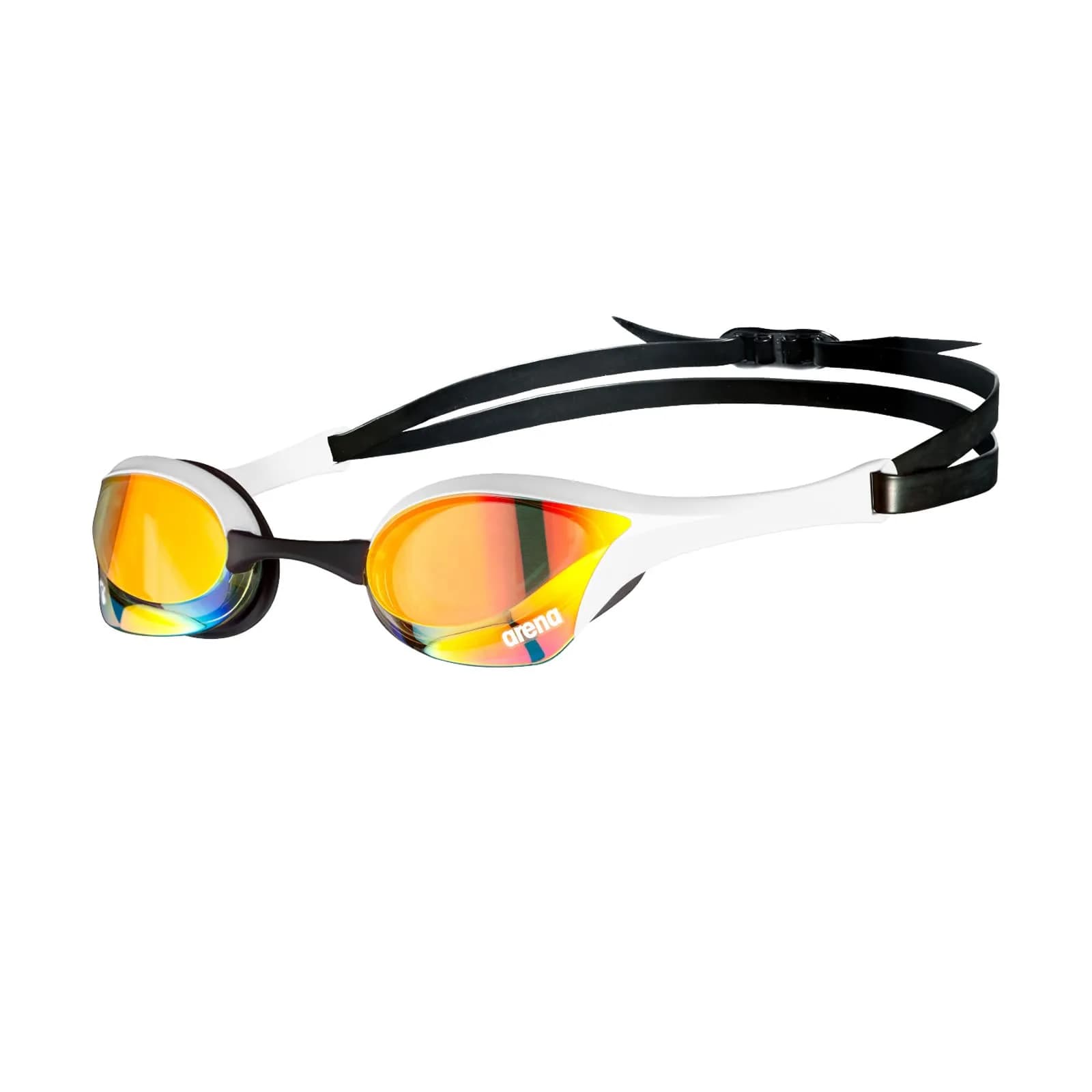 ARENA Cobra Ultra Swipe Racing Swim Goggles | Yellow Copper/White, Polycarbonate, Anti-Fog — Yellow Copper/White