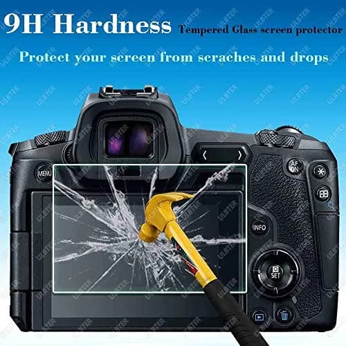 ULBTER 9H Tempered Glass Screen Protector for Canon EOS R LCD & Top Screen (2+2 Pack) thumbnail 4
