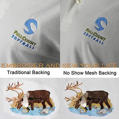 New brothread No Show Mesh Embroidery Stabilizer 8"x8" - 100 Precut Sheets | Lightweight, Sheer, Permanent Support for Stretchy Knits thumbnail 6