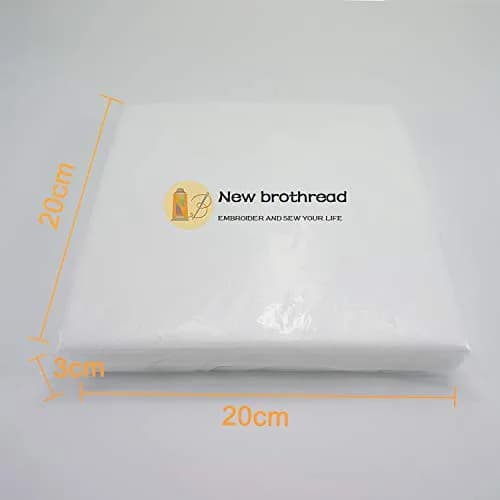 New brothread No Show Mesh Embroidery Stabilizer 8"x8" - 100 Precut Sheets | Lightweight, Sheer, Permanent Support for Stretchy Knits thumbnail 2
