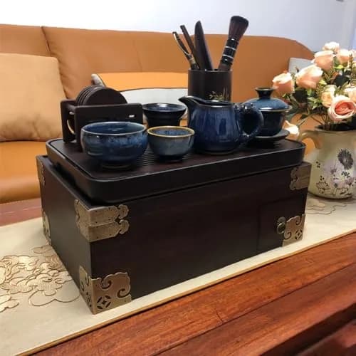 Tiazza Vintage Style Antique Brass Embossing Decorative Corner Protectors 2"x2"x1" (50x50x25mm) | Reinforce & Decorate Furniture thumbnail 6