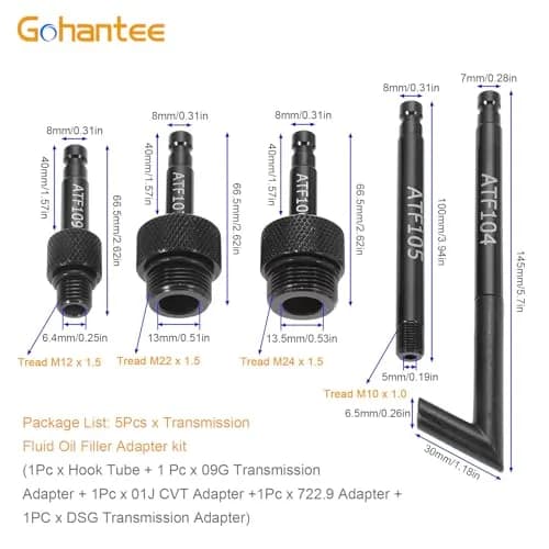 gohantee Transmission Fluid Oil Filling Filler Adapter Replacement for Audi 09G 01J 722.9 | Durable Aluminum Alloy, Easy Installation thumbnail 2