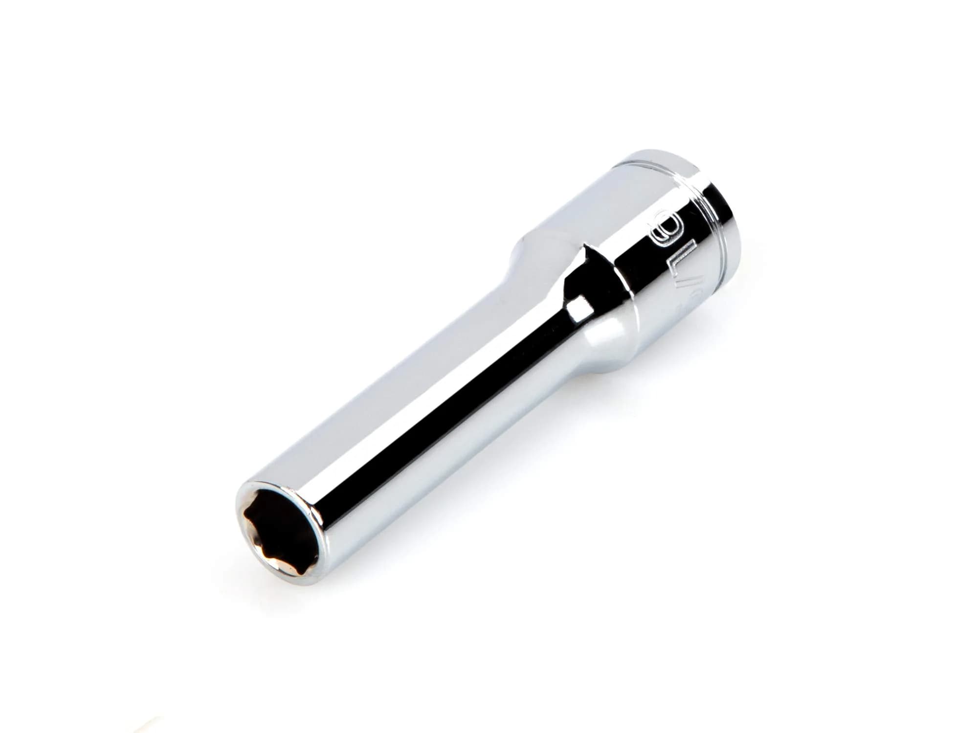 TEKTON 3/8 Inch Drive x 5/16 Inch 6-Point Socket | Chrome Plated Steel, Deep Finish, Exact Fit for Hex Fasteners