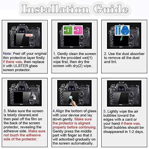 ULBTER 9H Tempered Glass Screen Protector for Canon EOS RP Camera (3 Pack) | Anti-Bubble, Anti-Scratch thumbnail 7