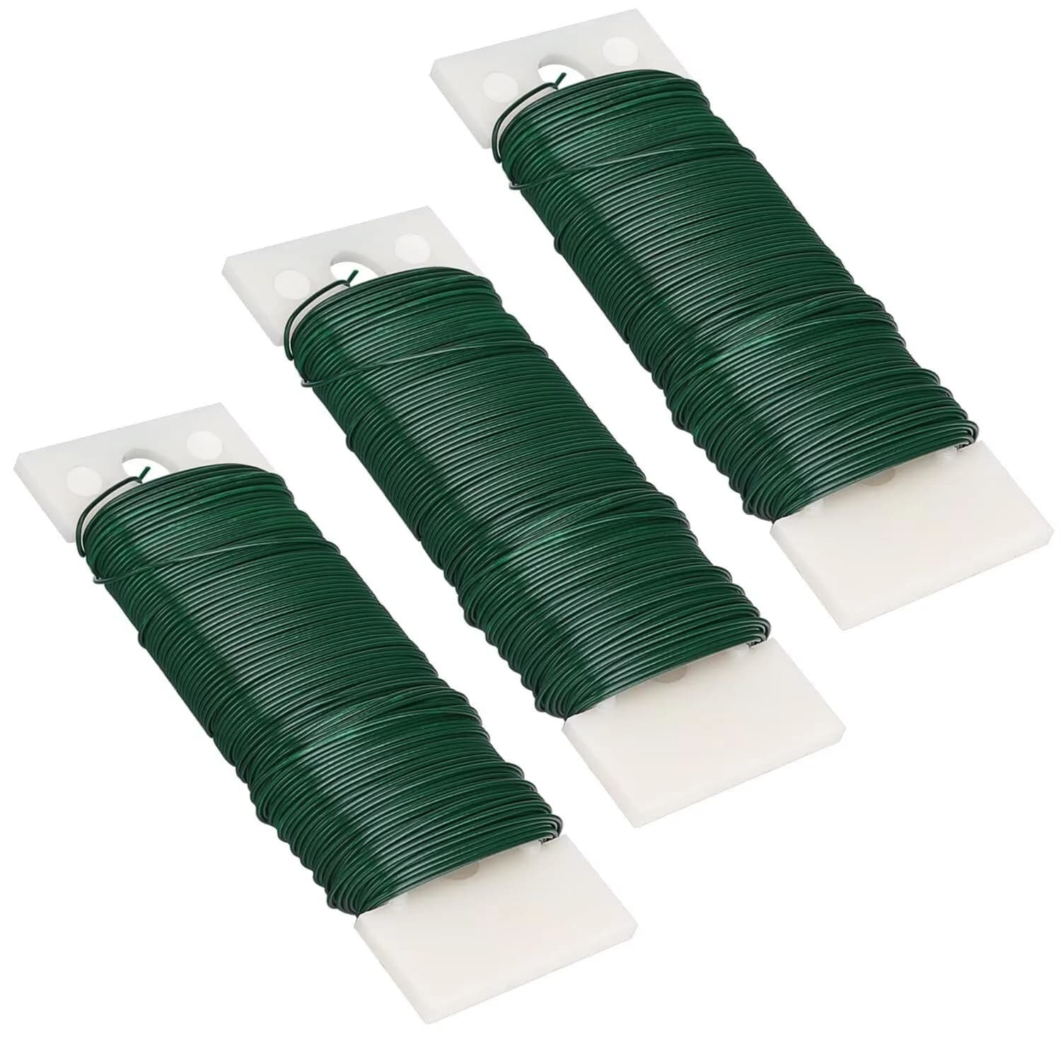 Livder Green Paddle Wire 3 Pack | 114 Yards, 22 Gauge, Flexible for Crafts & Floral Arrangements
