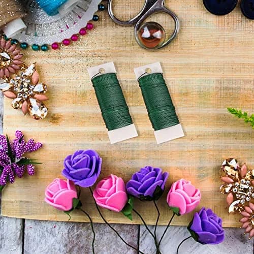 Livder Green Paddle Wire 3 Pack | 114 Yards, 22 Gauge, Flexible for Crafts & Floral Arrangements thumbnail 5