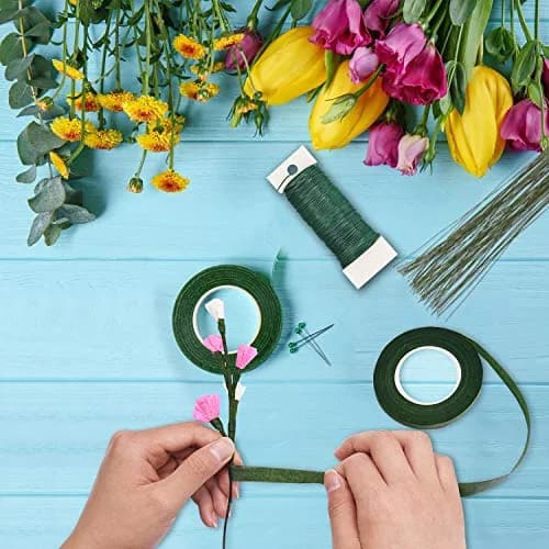 Livder Green Paddle Wire 3 Pack | 114 Yards, 22 Gauge, Flexible for Crafts & Floral Arrangements thumbnail 6