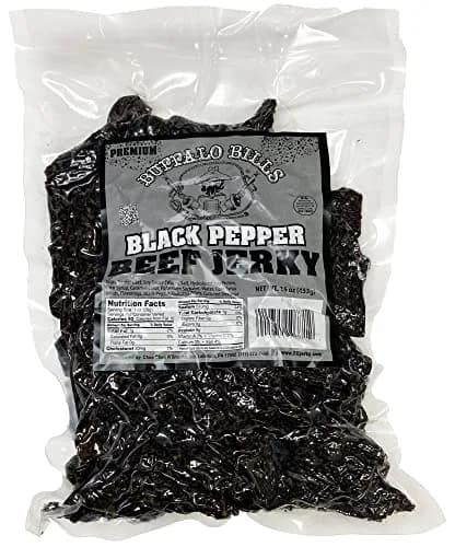 Buffalo Bills Premium Black Pepper Beef Jerky Pieces, 16 oz | Spicy, Smoky, High Protein Snack thumbnail 1
