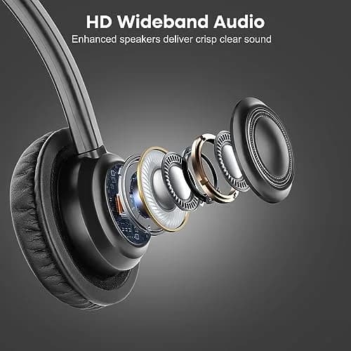 MAIRDI Telephone Headset with RJ9 & 3.5mm Jack | Noise Canceling Mic for Call Centers & Office thumbnail 4