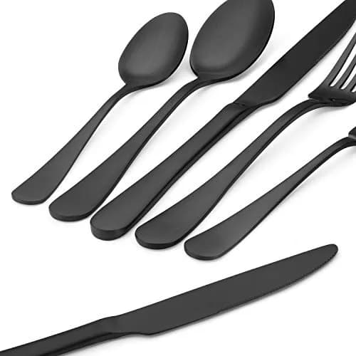 Sharecook Satin Finish Flatware Set, 40-Piece Stainless Steel, Service for 8 | Dishwasher Safe & Corrosion Resistant thumbnail 2