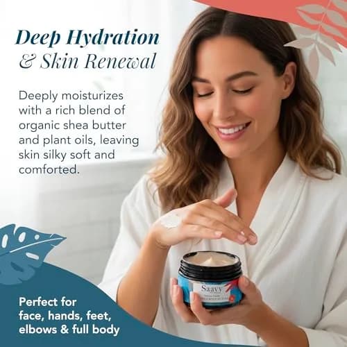 Saavy Naturals Body Scrub - Scented Sugar Vanilla Extract, Vegan Exfoliating with Vitamin E, Gentle for Sensitive Skin – Made in USA – Tahitian Vanilla (1 Pack) - 12 oz thumbnail 2