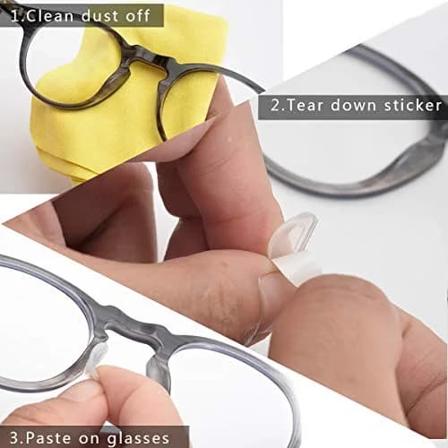 SMARTTOP Adhesive Nose Pad, 20 Pairs | Silicone Anti-Slip for Glasses & Sunglasses, 18mm, 1mm Thick thumbnail 2