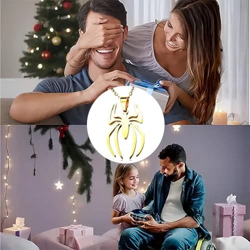 RZCXBS Spider Pendant Necklace for Men and Women Stainless Steel Gold 45 cm (17.71 inches) | Unisex Cool Design thumbnail 7