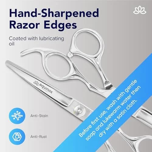 Equinox International Hair Cutting Scissors 6.5” | Precision & Comfort for Men & Women thumbnail 3