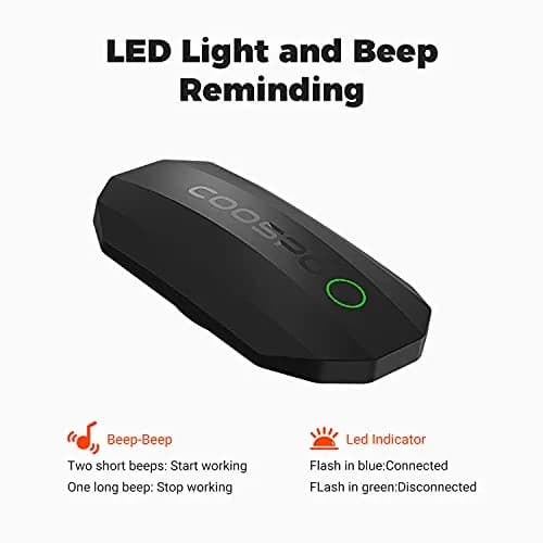 CooSpo H808S Heart Rate Monitor Chest Strap | ANT+ BLE HR Monitor, IP67 Waterproof, 15g thumbnail 2