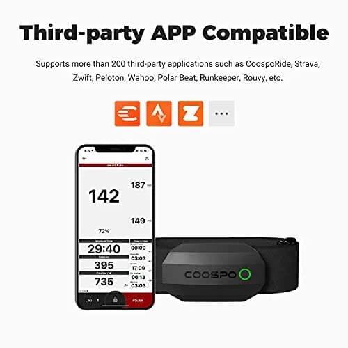 CooSpo H808S Heart Rate Monitor Chest Strap | ANT+ BLE HR Monitor, IP67 Waterproof, 15g thumbnail 3