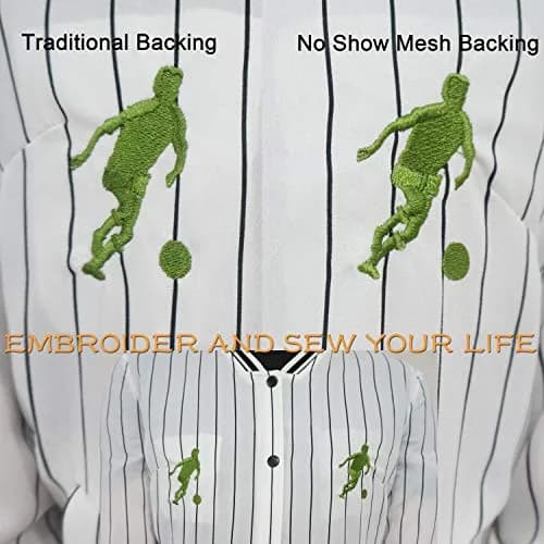 New brothread No Show Mesh Embroidery Stabilizer 10" x 10 Yd Roll | Permanent Support for Stretchy Knits thumbnail 4