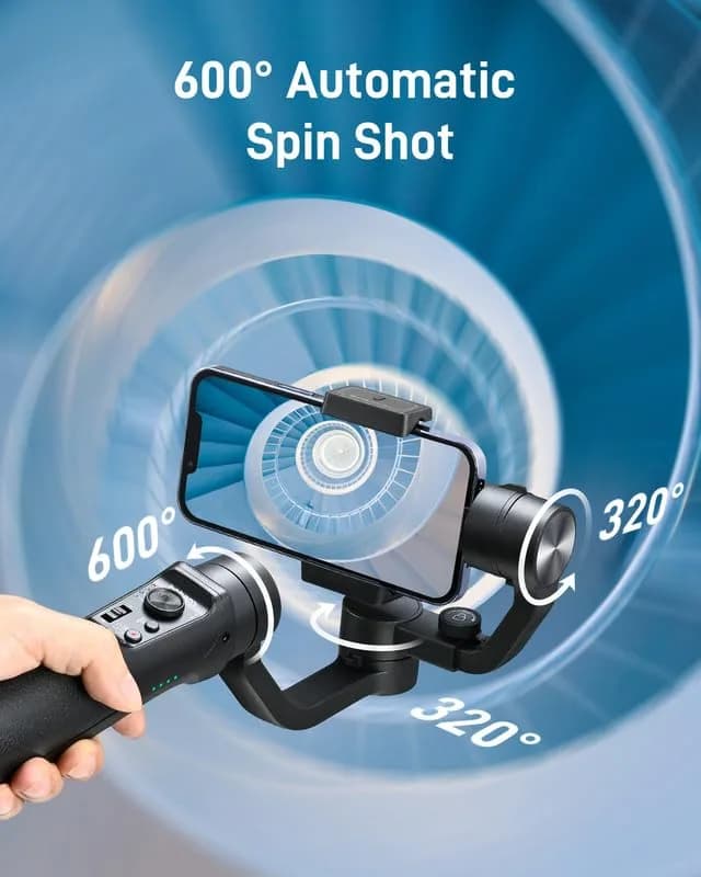 Hohem iSteady Mobile Plus Phone Gimbal with Ultra-Wide-Angle Mode | 3-Axis Stabilizer for Smooth Video Capture thumbnail 7