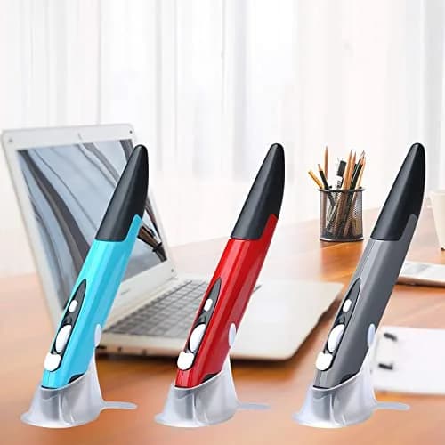 lychee Wireless Optical Pocket Pen Mouse Blue | 1600 DPI Adjustable, 2.4GHz USB Receiver, Ergonomic Design thumbnail 6