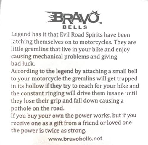 Bravo Bells Cross Wing Motorcycle Biker Ride Bell Keychain | Good Luck Charm thumbnail 5