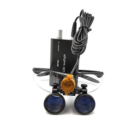 EAST 3.5X 420mm Surgical Binocular Loupes & LED Head Light | Optical Glass, 15000+ Lux, 5+ Hour Battery (Black) thumbnail 2