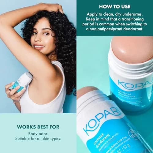 Kopari Aluminum Free Coconut Deodorant Driftwood Charcoal 59ml (2 Fl Oz) | Plant-Based Odor Protection thumbnail 7
