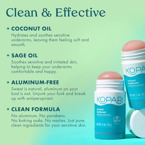 Kopari Aluminum Free Coconut Deodorant Driftwood Charcoal 59ml (2 Fl Oz) | Plant-Based Odor Protection thumbnail 4
