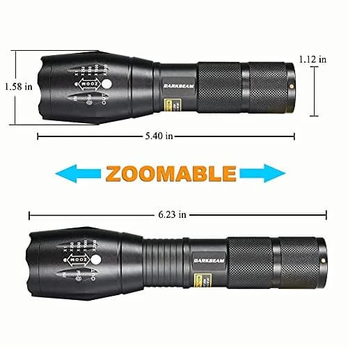 DARKBEAM UV 365nm & 395nm Dual Black Light Woods lamp Blacklight Flashlight | Detects Stains & Currency thumbnail 5