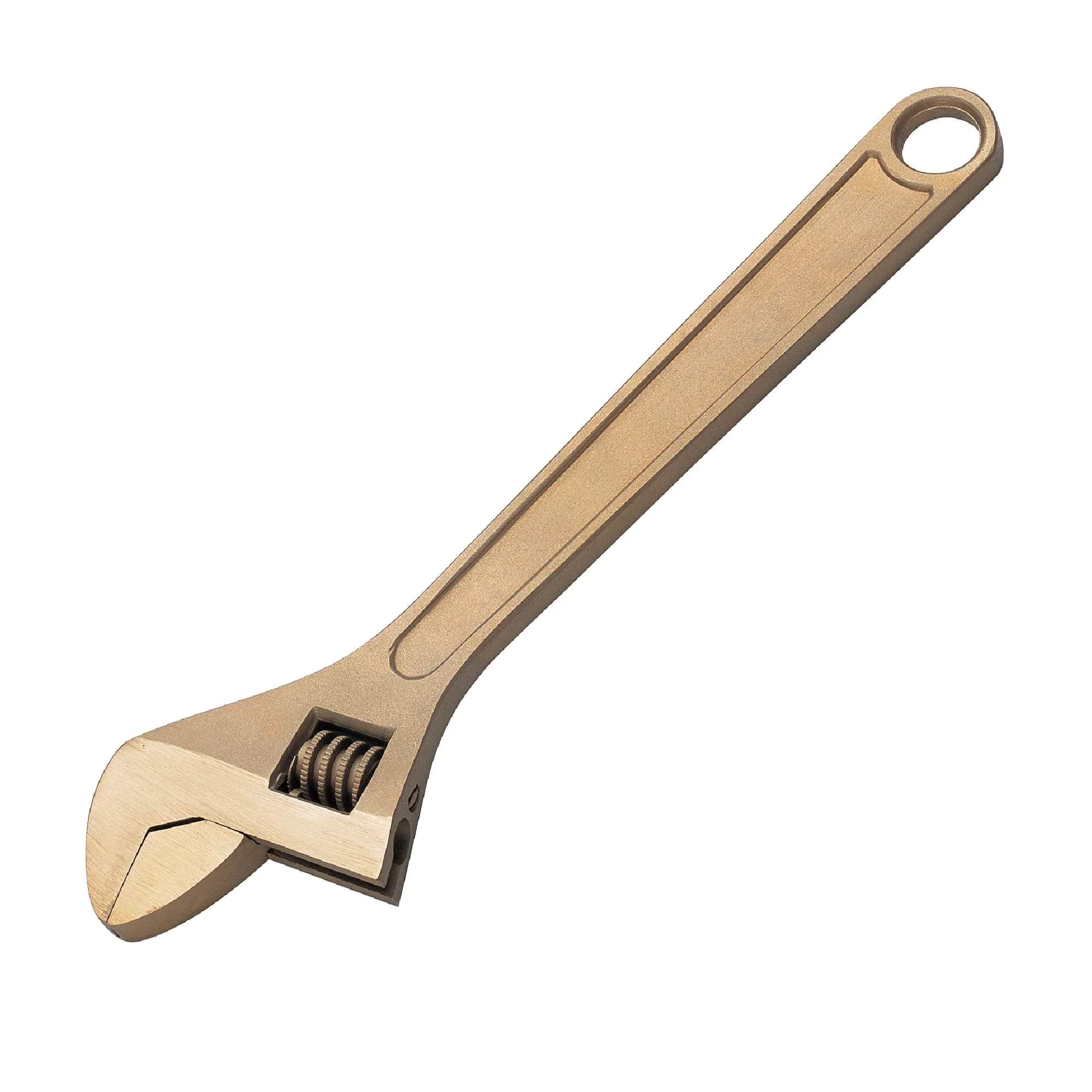 CS Unitec Non-Sparking Adjustable Wrench 6in (15.24cm) Aluminum Bronze Tool | TUV Certified Safety Wrench — 18" / Aluminum Bronze