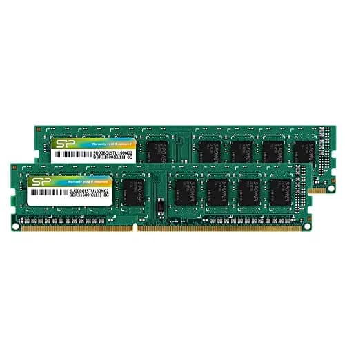 SP Silicon Power DDR3 16GB (2x8GB) 1600MHz Unbuffered UDIMM for Desktop | Low Power, High Compatibility thumbnail 1