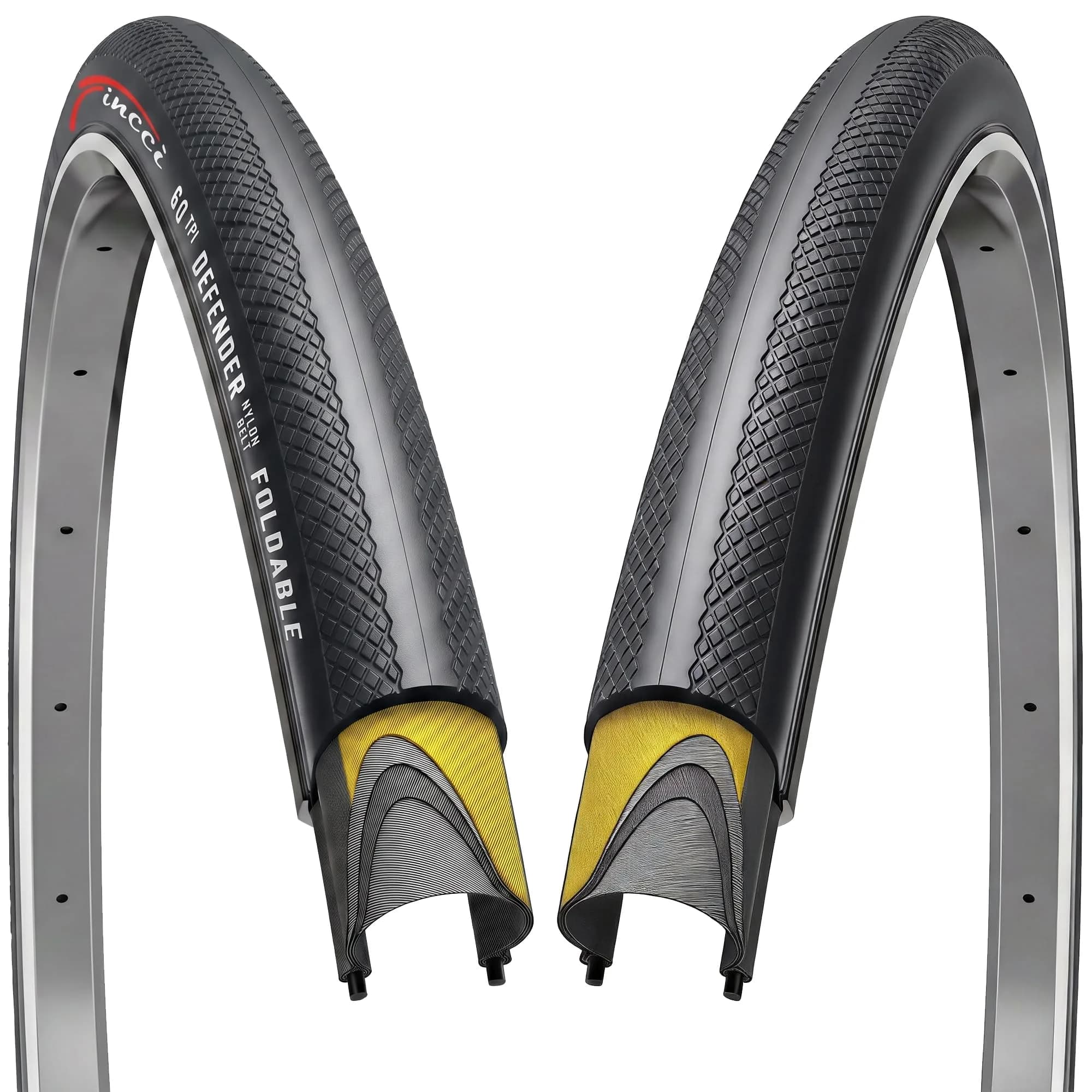 Fincci 700x28c Road Bike Tires | Foldable Tyres with 1mm Anti Puncture for Cycling - main product image