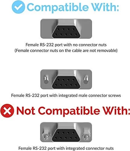 Sabrent USB 2.0 to Serial DB9 RS232 Converter Cable 1.83m (6ft) | Prolific Chipset, Plug & Play thumbnail 2