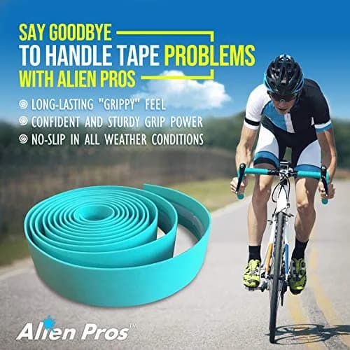 ALIEN PROS EVA Bike Handlebar Tape Set of 4 Bianchi Green | 200cm x 3cm x 3mm Bicycle Grip Tape thumbnail 3