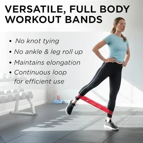 THERABAND Resistance Band Loop Set 12" (30.48cm) | 4-Pack for Strength Training & Stretching thumbnail 6