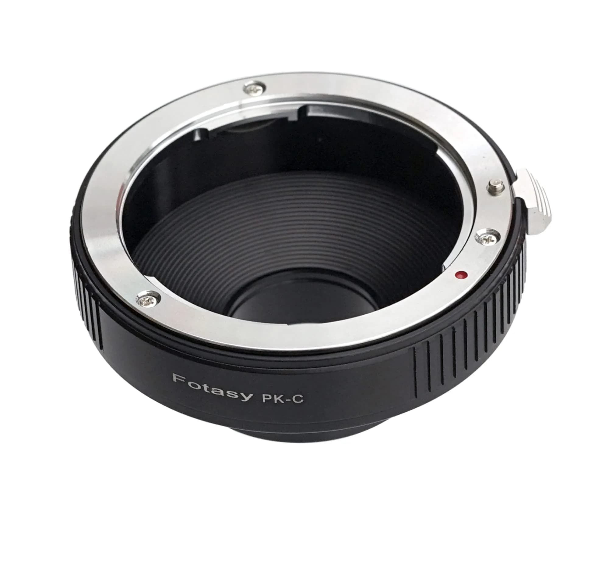 Fotasy Black C Mount & Nikon F Lens Adapter 16mm Prime | Manual Focus, Copper Mount — Pentax Lens to C Mount