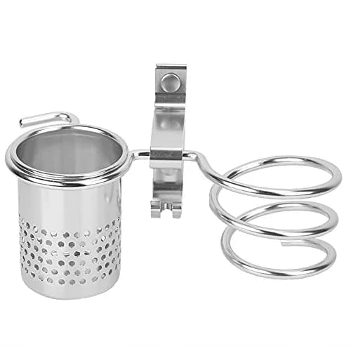 ZJchao Space Aluminum Hair Dryer Holder with Spiral Stand & Storage Cup | Wall Mounted Organizer for Bathroom thumbnail 8