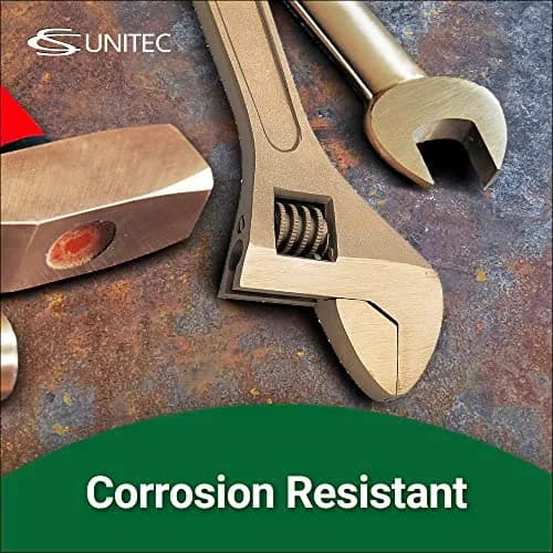 CS Unitec Non-Sparking Adjustable Wrench 6in (15.24cm) Aluminum Bronze Tool | TUV Certified Safety Wrench thumbnail 6