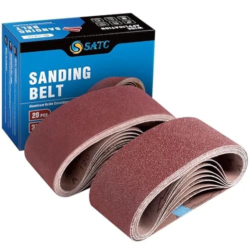 S SATC 3x18 Inch Sanding Belts 20-Pack | Aluminum Oxide Grit Assortment for Wood & Metal thumbnail 1