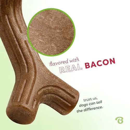 Benebone Dog Chew Toy Durable Bacon Stick | Long-Lasting, Made in USA (Medium) thumbnail 2