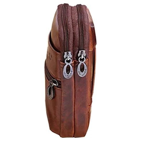 Hebetag Genuine Leather Phone Belt Holster Waist Case Bag for Men | 10cm(W)x16cm(H) (3.9"x6.3") thumbnail 2