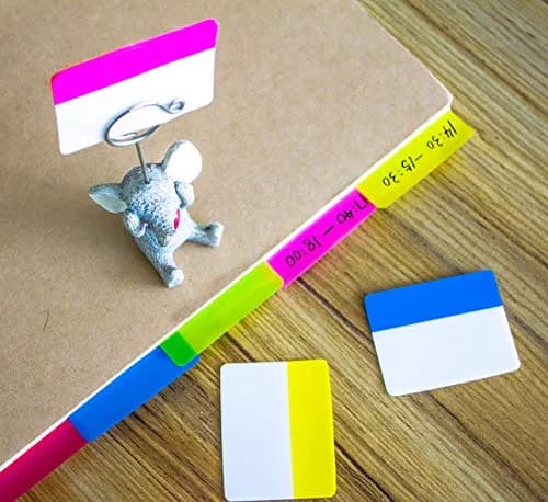 ELII 500 Pieces Sticky Index Tabs 2 Inch & 0.5 Inch | Writable, Repositionable, 10 Vibrant Colors thumbnail 4