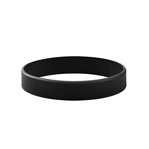 BRANDWINLITE Black Silicone Bracelets 6pcs (202mm / 8") | Unisex Adult Size, Latex-Free, Waterproof thumbnail 4