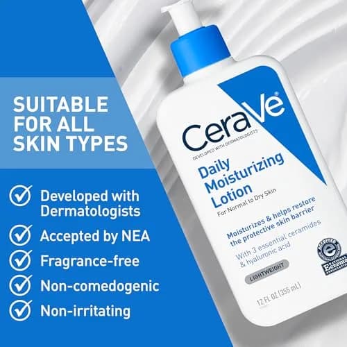 CeraVe Daily Moisturizing Lotion for Dry Skin 562ml (19 Fl Oz) | Fragrance-Free, Oil-Free, Non-Comedogenic thumbnail 5
