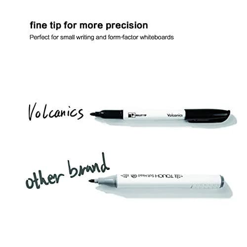 Volcanics Black Dry Erase Markers, Fine Tip, 30 Pack | Low Odor, Water-Based Ink thumbnail 3