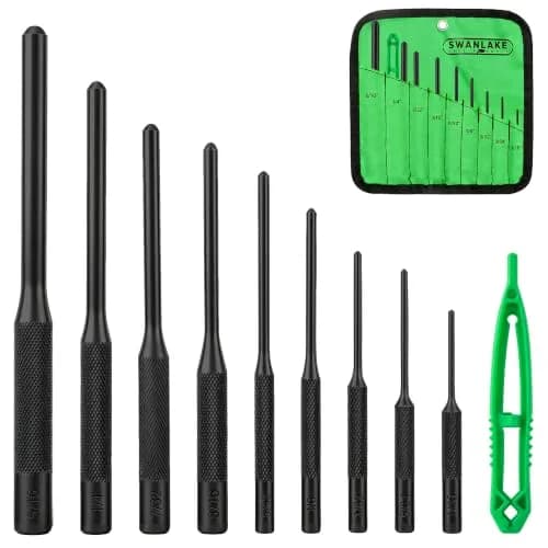 SWANLAKE 9-Piece Roll Pin Punch Set 1/16"-5/16" | Precision Automotive & Craft Tool thumbnail 1